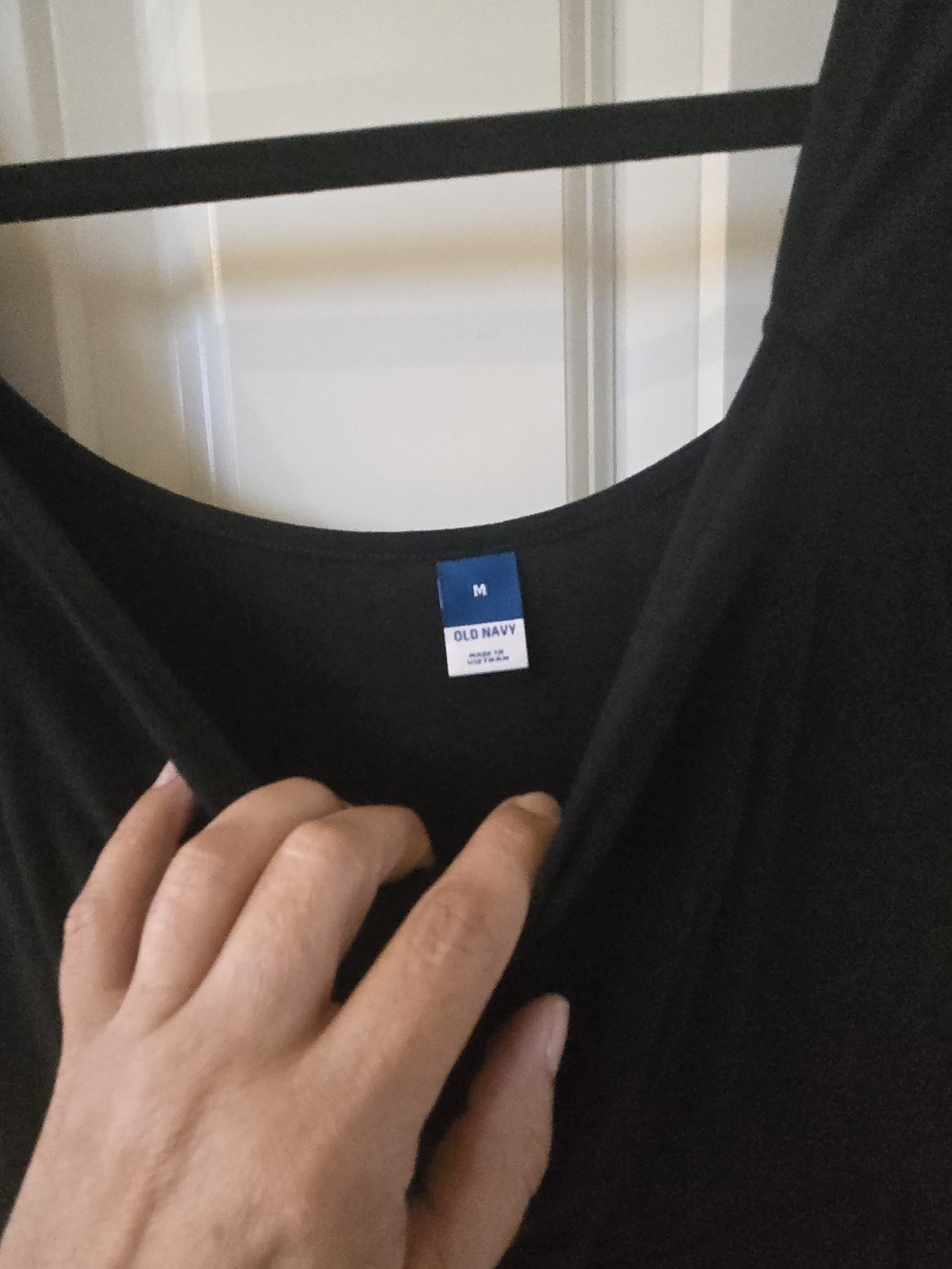 Old Navy Black Scoop Neck Maxi Dress with Short Sleeves - Picture 3 of 4